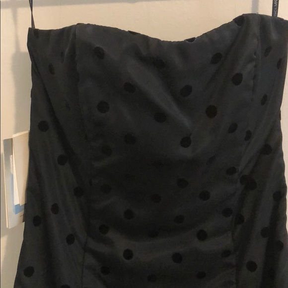 Black polka dot Jessica McClintock dress - Picture 2 of 5